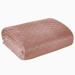 Narzuta dekoracyjna 170x210 Luiz 3 różowa pudrowa welurowa geometryczna