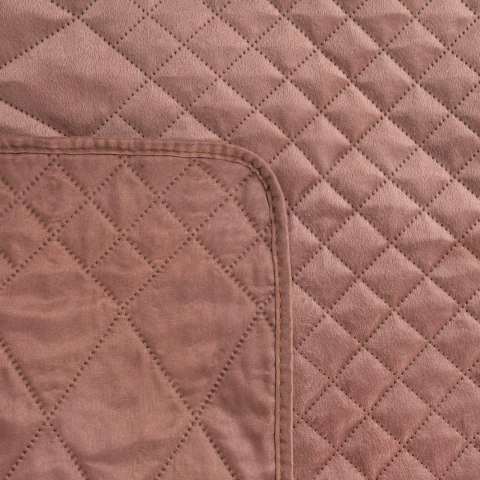 Narzuta dekoracyjna 170x210 Luiz 3 różowa pudrowa welurowa geometryczna Narzuta dekoracyjna 170x210 Luiz 3 różowa pudrowa welurowa geometryczna