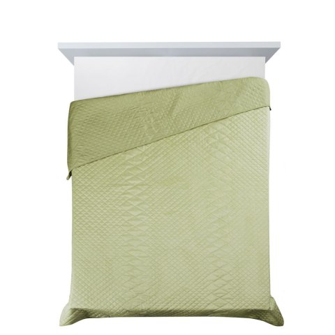 Narzuta dekoracyjna 170x210 Luiz 3 zielona jasna welurowa geometryczna Narzuta dekoracyjna 170x210 Luiz 3 zielona jasna welurowa geometryczna