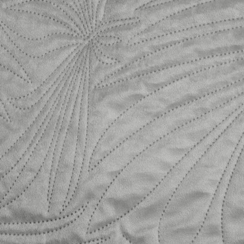 Narzuta dekoracyjna 170x210 Luiz 4 srebrna welurowa liście Narzuta dekoracyjna 170x210 Luiz 4 srebrna welurowa liście