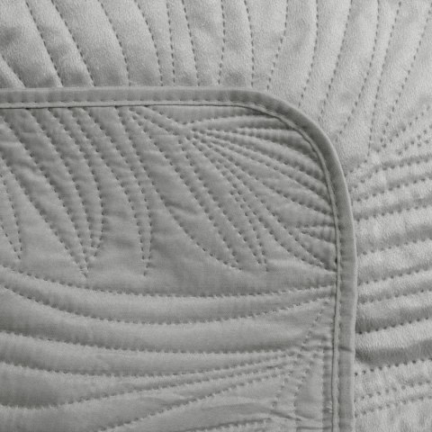 Narzuta dekoracyjna 170x210 Luiz 4 srebrna welurowa liście Narzuta dekoracyjna 170x210 Luiz 4 srebrna welurowa liście