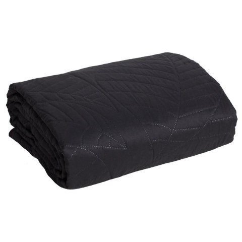 Narzuta dekoracyjna 220x240 Boni 6 czarna liście Narzuta dekoracyjna 220x240 Boni 6 czarna liście