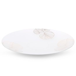 Patera 37x4 Blanca biała złota liście miłorzębu ze szkła artystycznego LIMITED COLLECTION Eurofirany