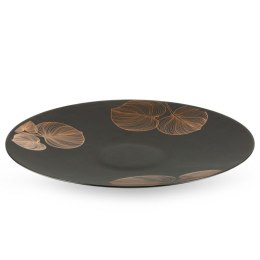 Patera Victoria 37x4 czarna złota liście miłorzębu ze szkła artystycznego LIMITED COLLECTION Eurofirany