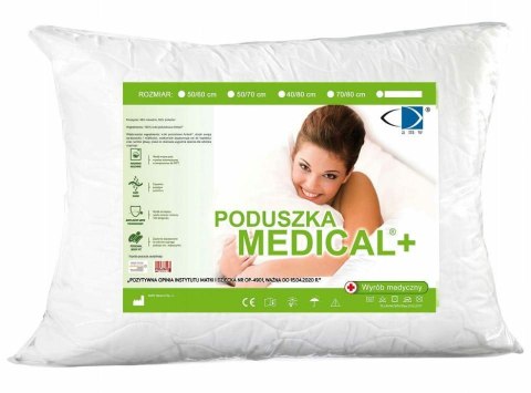 Poduszka antyalergiczna 30x50 Medical biała zapinana na zamek AMW Poduszka antyalergiczna 30x50 Medical biała zapinana na zamek AMW