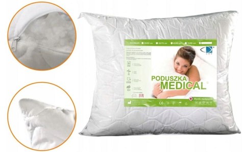 Poduszka antyalergiczna 30x50 Medical biała zapinana na zamek AMW Poduszka antyalergiczna 30x50 Medical biała zapinana na zamek AMW