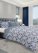 Pościel bawełniana 160x200 biała granatowa szara ornamenty glamour 006 Fashion 23 Faro Pościel bawełniana 160x200 biała granatowa szara ornamenty glamour 006 Fashion 23 Faro