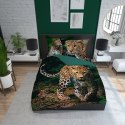 Pościel bawełniana 160x200 gepard zielona 3926 A Holland Natura 100 Pościel bawełniana 160x200 gepard zielona 3926 A Holland Natura 100