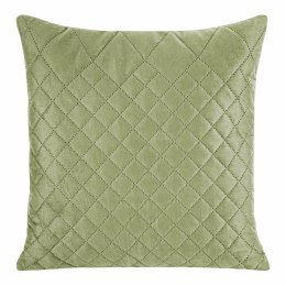 Poszewka dekoracyjna 40x40 Luiz 3 zielona jasna welurowa geometryczna