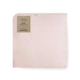 Poszewka dekoracyjna 50x50 Avinion 3 pudrowa z miękkiej szenilowej tkanin z wypustką na brzegach Terra Collection Eurofirany