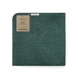Poszewka dekoracyjna 50x50 Morocco 3 turkusowa ciemna z miękkiej szenilowej tkanin z wypustką na brzegach Terra Collection Eurof