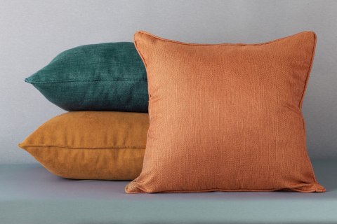 Poszewka dekoracyjna 50x50 Morocco 5 ceglasta ciemna z miękkiej szenilowej tkanin z wypustką na brzegach Terra Collection Eurofi Poszewka dekoracyjna 50x50 Morocco 5 ceglasta ciemna z miękkiej szenilowej tkanin z wypustką na brzegach Terra Collection Eurofi