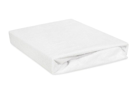 Prześcieradło nieprzemakalne 160x200 01 białe frotte z gumką oddychające ochronne podkład Prześcieradło nieprzemakalne 160x200 01 białe frotte z gumką oddychające ochronne podkład