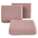 Ręcznik Avinion 1 50x90 pudrowy frotte z ozdobną bordiurą w pasy 500 g/m2 Terra Collection Eurofirany Ręcznik Avinion 1 50x90 pudrowy frotte z ozdobną bordiurą w pasy 500 g/m2 Terra Collection Eurofirany