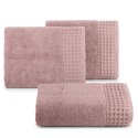 Ręcznik Avinion 70x140 liliowy frotte z ozdobną bordiurą z wzorem wafla 500 g/m2 Terra Collection Eurofirany Ręcznik Avinion 70x140 liliowy frotte z ozdobną bordiurą z wzorem wafla 500 g/m2 Terra Collection Eurofirany
