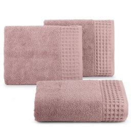 Ręcznik Avinion 70x140 liliowy frotte z ozdobną bordiurą z wzorem wafla 500 g/m2 Terra Collection Eurofirany