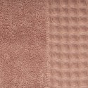 Ręcznik Avinion 70x140 pudrowy frotte z ozdobną bordiurą z wzorem wafla 500 g/m2 Terra Collection Eurofirany Ręcznik Avinion 70x140 pudrowy frotte z ozdobną bordiurą z wzorem wafla 500 g/m2 Terra Collection Eurofirany