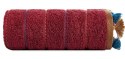 Ręcznik Morocco 1 70x140 bordowy frotte z frędzlami oraz ozdobną bordiurą w pasy 480 g/m2 Terra Collection Eurofirany