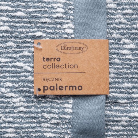 Ręcznik Palermo 1 50x90 niebieski kremowy frotte z efektem boucle 530 g/m2 Terra Collection Eurofirany Ręcznik Palermo 1 50x90 niebieski kremowy frotte z efektem boucle 530 g/m2 Terra Collection Eurofirany