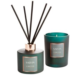 Świeca zapachowa Salvia o zapachu drzewno ziołowo morskim w szkle ozdobnym 200g LIMITED COLLECTION Eurofirany