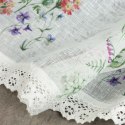 Zazdrostka 60x150 Sylwia biała różowa gotowa na tunel wzór kwiatowy z matowej tkaniny z koronką Eurofirany Zazdrostka 60x150 Sylwia biała różowa gotowa na tunel wzór kwiatowy z matowej tkaniny z koronką Eurofirany
