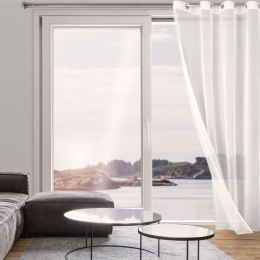 Firana 140x250 Tamina biała gotowa na przelotkach Eurofirany