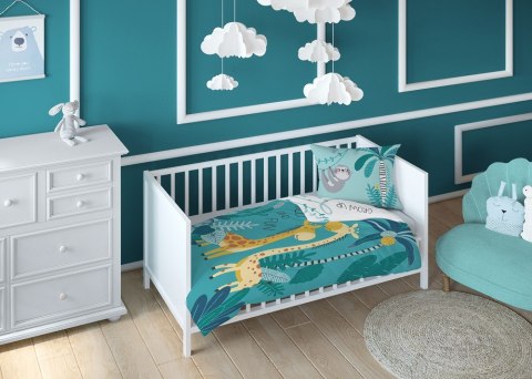 Pościel bambusowa 90x120 3947 B Żyrafki turkusowa poszewka 40x60 dziecięca Bambus 103 Pościel bambusowa 90x120 3947 B Żyrafki turkusowa poszewka 40x60 dziecięca Bambus 103