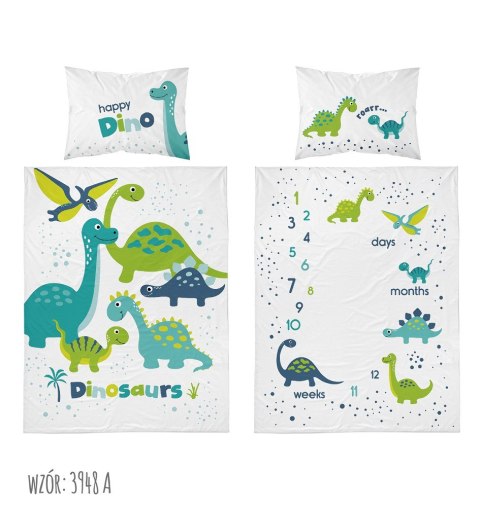 Pościel bambusowa 90x120 3948 A Dino dinozaury turkusowa zielona mam już tyle miesięcy i dni poszewka 40x60 dziecięca Bambus 103 Pościel bambusowa 90x120 3948 A Dino dinozaury turkusowa zielona mam już tyle miesięcy i dni poszewka 40x60 dziecięca Bambus 103