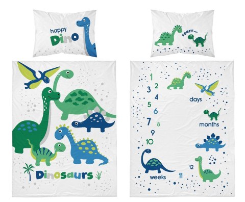 Pościel bambusowa 90x120 3948 B Dino dinozaury zielona niebieska mam już tyle miesięcy i dni poszewka 40x60 dziecięca Bambus 103 Pościel bambusowa 90x120 3948 B Dino dinozaury zielona niebieska mam już tyle miesięcy i dni poszewka 40x60 dziecięca Bambus 103