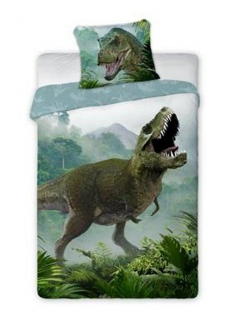 Pościel bawełniana 140x200 Dinozaur t rex 002 zielona poszewka 70x90 Pościel bawełniana 140x200 Dinozaur t rex 002 zielona poszewka 70x90