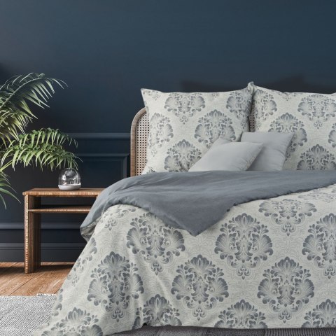 Pościel bawełniana 160x200 Palermo 10 szara niebieska Glamour bawełniana z żakardowym wzorem Terra Collection Eurofirany Pościel bawełniana 160x200 Palermo 10 szara niebieska Glamour bawełniana z żakardowym wzorem Terra Collection Eurofirany