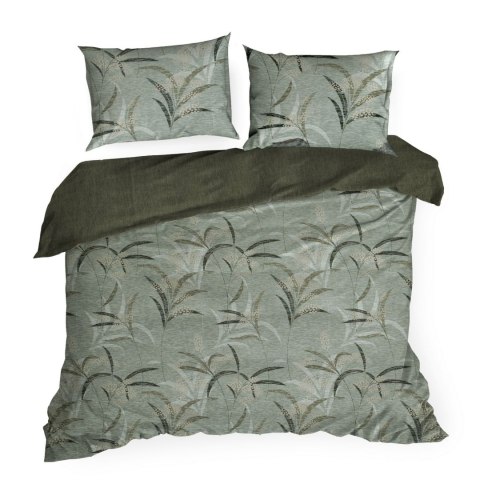 Pościel bawełniana 220x200 Monte 6 miętowa zielona liście w pudełku Terra Collection Eurofirany Pościel bawełniana 220x200 Monte 6 miętowa zielona liście w pudełku Terra Collection Eurofirany