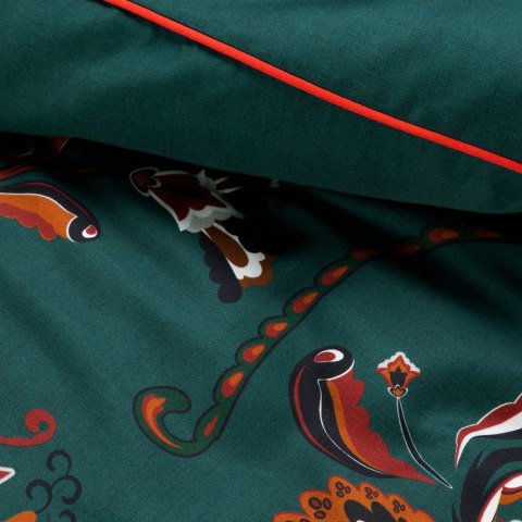 Pościel satynowa 160x200 Morocco 3 zielona butelkowa ornamenty w pudełku Terra Collection Eurofirany Pościel satynowa 160x200 Morocco 3 zielona butelkowa ornamenty w pudełku Terra Collection Eurofirany