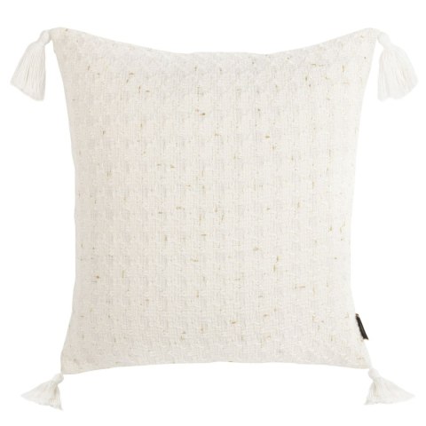 Poszewka dekoracyjna 45x45 Seville 3 A kremowa ozdobiona pomponami Terra Collection Eurofirany