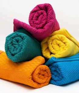 Ręcznik Bolero 50x90 lazurowy frotte 500 g/m2 jednobarwny żakardowy z bordiurą