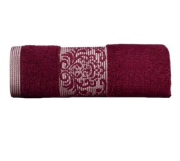Ręcznik Gloria 70x140 bordowy 500 g/m2 frotte