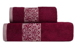 Ręcznik Gloria 70x140 bordowy 500 g/m2 frotte