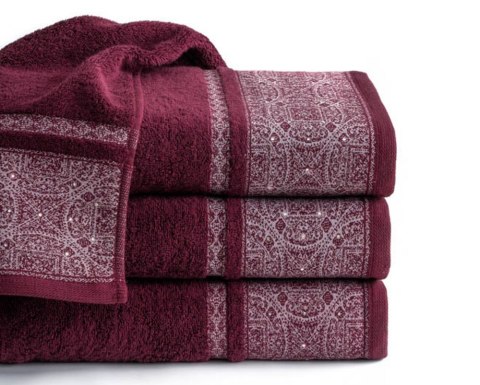 Ręcznik Sofia 50x90 burgund ciemny 70 500 g/m2 frotte Ręcznik Sofia 50x90 burgund ciemny 70 500 g/m2 frotte