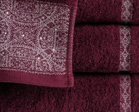 Ręcznik Sofia 50x90 burgund ciemny 70 500 g/m2 frotte Ręcznik Sofia 50x90 burgund ciemny 70 500 g/m2 frotte