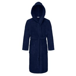 Szlafrok z kapturem frotte Robin XXL granatowy bawełniany hotelowy 450g/m2