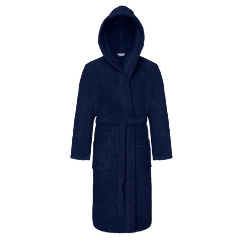 Szlafrok z kapturem frotte Robin XXL granatowy bawełniany hotelowy 450g/m2 Szlafrok z kapturem frotte Robin XXL granatowy bawełniany hotelowy 450g/m2