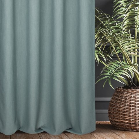 Zasłona 140x250 Monte 2 miętowa gotowa na przelotkach z tkaniny płóciennym splocie Terra Collection Eurofirany Zasłona 140x250 Monte 2 miętowa gotowa na przelotkach z tkaniny płóciennym splocie Terra Collection Eurofirany