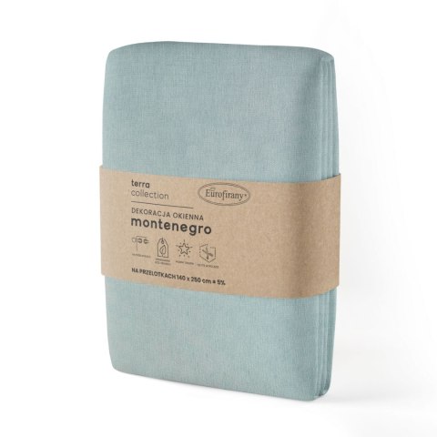 Zasłona 140x250 Monte 2 miętowa gotowa na przelotkach z tkaniny płóciennym splocie Terra Collection Eurofirany Zasłona 140x250 Monte 2 miętowa gotowa na przelotkach z tkaniny płóciennym splocie Terra Collection Eurofirany