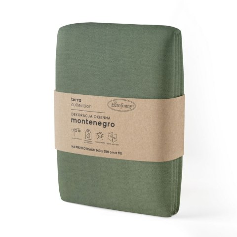 Zasłona 140x250 Monte 4 oliwkowa zielona gotowa na przelotkach z miękkiej tkaniny welurowej o drobnym splocie Terra Collection E Zasłona 140x250 Monte 4 oliwkowa zielona gotowa na przelotkach z miękkiej tkaniny welurowej o drobnym splocie Terra Collection E