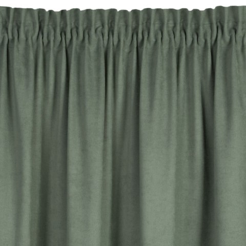 Zasłona 140x250 Monte 4 oliwkowa zielona gotowa na przelotkach z miękkiej tkaniny welurowej o drobnym splocie Terra Collection E Zasłona 140x250 Monte 4 oliwkowa zielona gotowa na przelotkach z miękkiej tkaniny welurowej o drobnym splocie Terra Collection E