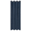 Zasłona 140x250 Palermo 1 granatowa gotowa na przelotkach z miękkiej szenilowej tkaniny przetykanej srebrną nitką Terra Collecti Zasłona 140x250 Palermo 1 granatowa gotowa na przelotkach z miękkiej szenilowej tkaniny przetykanej srebrną nitką Terra Collecti