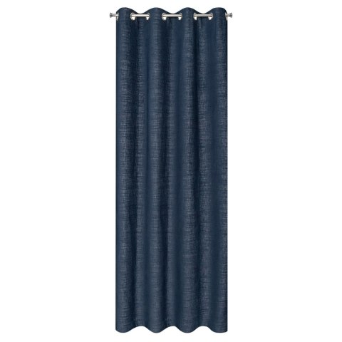 Zasłona 140x250 Palermo 1 granatowa gotowa na przelotkach z miękkiej szenilowej tkaniny przetykanej srebrną nitką Terra Collecti Zasłona 140x250 Palermo 1 granatowa gotowa na przelotkach z miękkiej szenilowej tkaniny przetykanej srebrną nitką Terra Collecti
