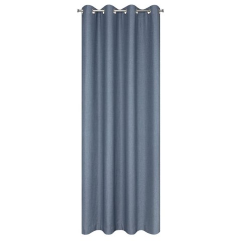 Zasłona 140x250 Palermo 4 dżinsowa niebieska gotowa na przelotkach z miękkiej tkaniny o drobnym splocie Terra Collection Eurofir Zasłona 140x250 Palermo 4 dżinsowa niebieska gotowa na przelotkach z miękkiej tkaniny o drobnym splocie Terra Collection Eurofir