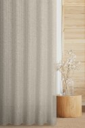 Zasłona 140x250 Seville 2 beżowa gotowa na przelotkach z miękkiej siatki w stylu eko wykończona obciążnikiem Terra Collection Eu