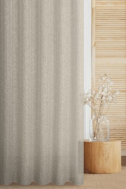 Zasłona 140x250 Seville 2 beżowa gotowa na przelotkach z miękkiej siatki w stylu eko wykończona obciążnikiem Terra Collection Eu